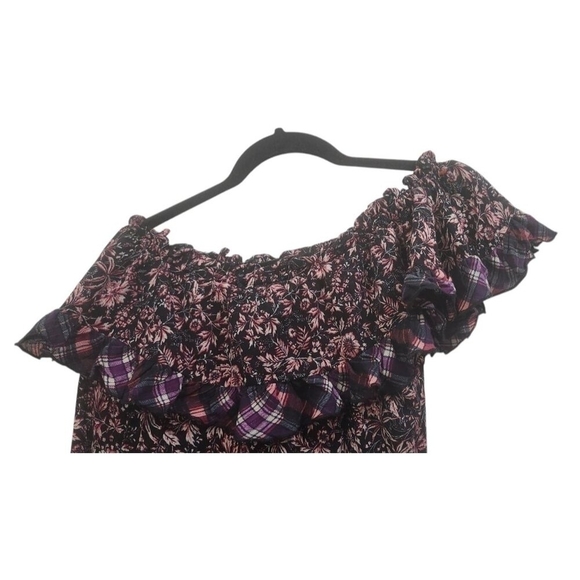 Free People What About Love Maxi Dress Printed One Shoulder Ruffle Belted XS - Picture 4 of 14